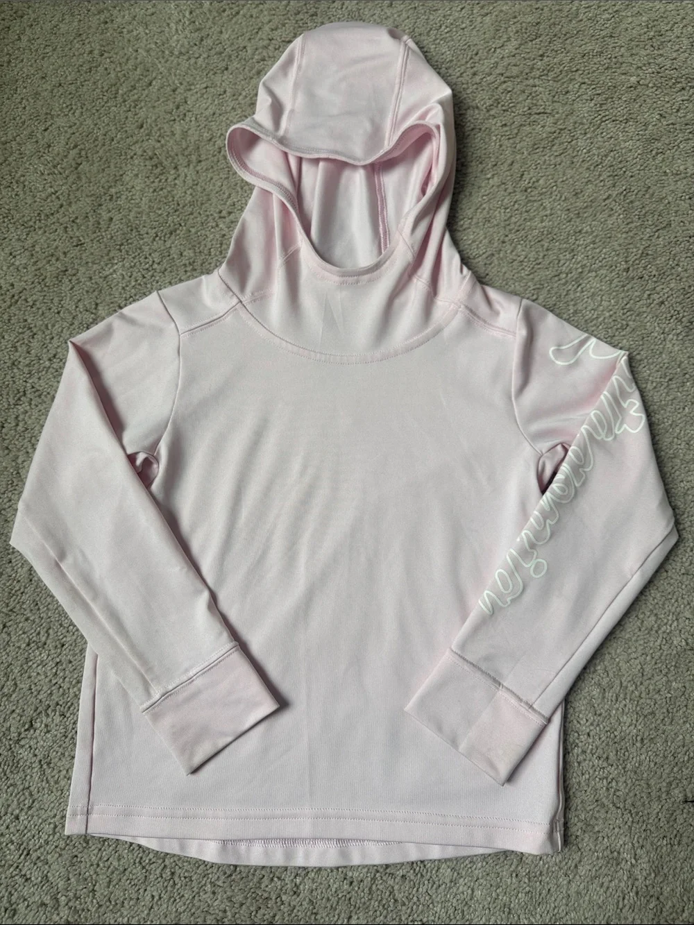 Patagonia Girls' Light Pink Long-Sleeved Capilene® Silkweight with Hood